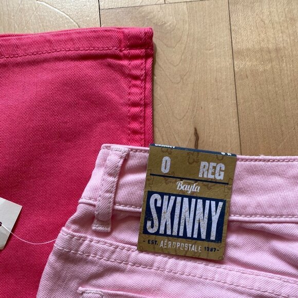 Aeropostale BNWT pink ombre "Bayla" skinny jeans - Picture 8 of 10